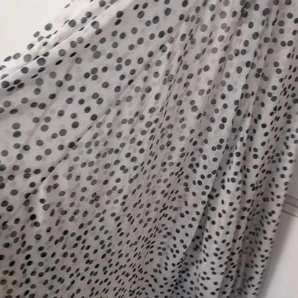 Zara Black and White Ecru Polka Dot Maxi Dress 5039/226 L NWT - Picture 13 of 16